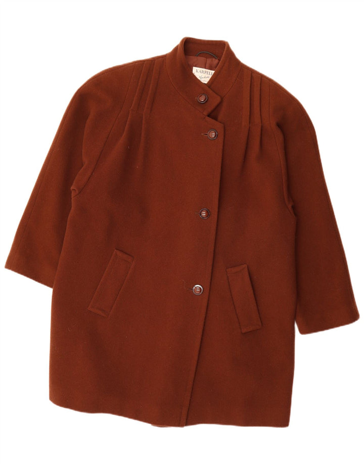 KARPELLE Womens Overcoat UK 18 XL Brown