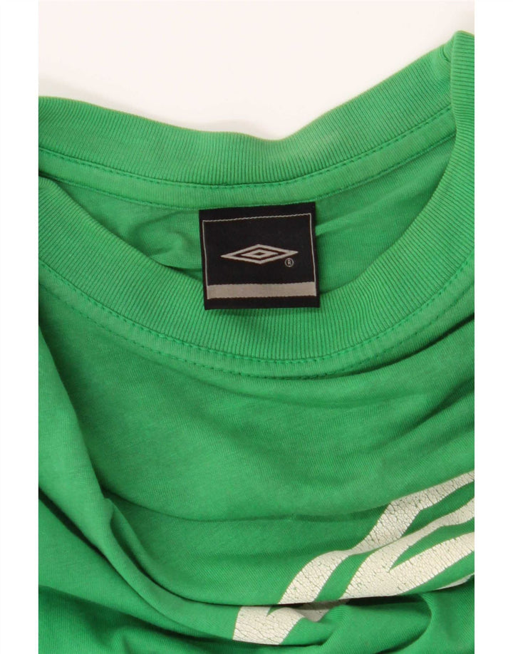 Umbro Herren-T-Shirt mit Grafik, mittelgrüne Baumwolle