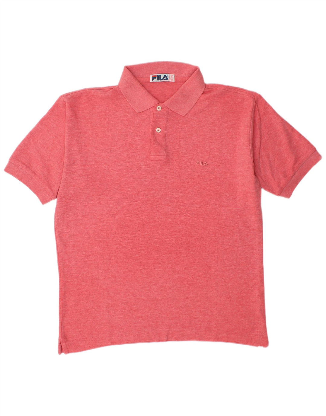 Fila Herren Poloshirt IT 46 Small Rot gesprenkelte Baumwolle