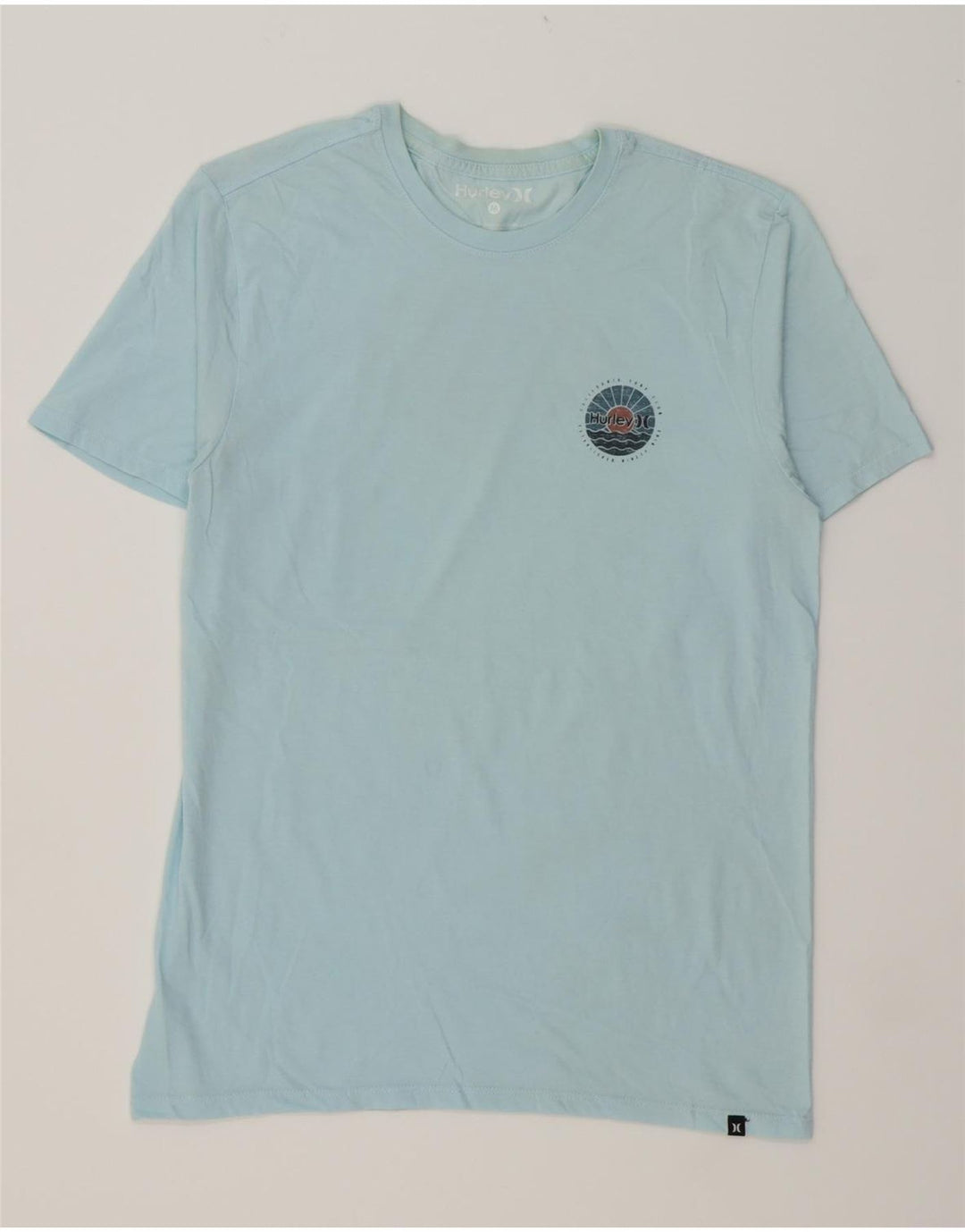 HURLEY Mens Graphic T-Shirt Top Medium Blue Cotton Vintage Hurley and Second-Hand Hurley from Messina Hembry 