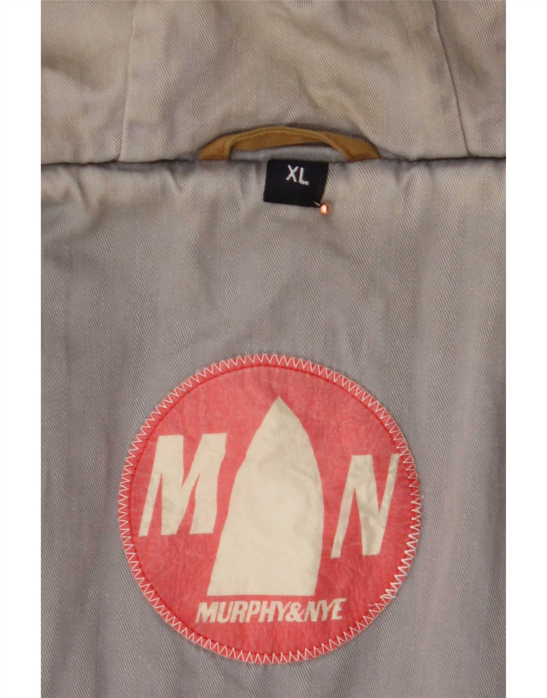Murphy & Nye Wattierte Herrenjacke mit Kapuze, UK 42, XL, Beige