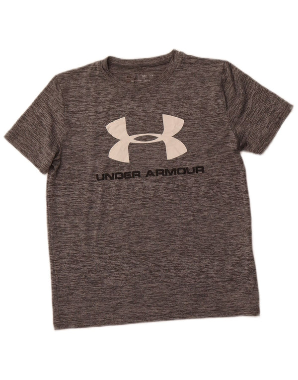 UNDER ARMOUR Heat Gear Grafik-T-Shirt für Jungen, 11–12 Jahre, Größe L, Grau