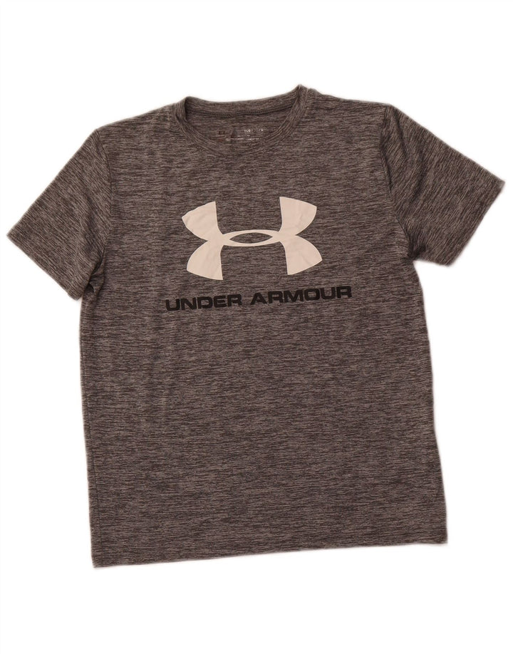 UNDER ARMOUR Heat Gear Grafik-T-Shirt für Jungen, 11–12 Jahre, Größe L, Grau