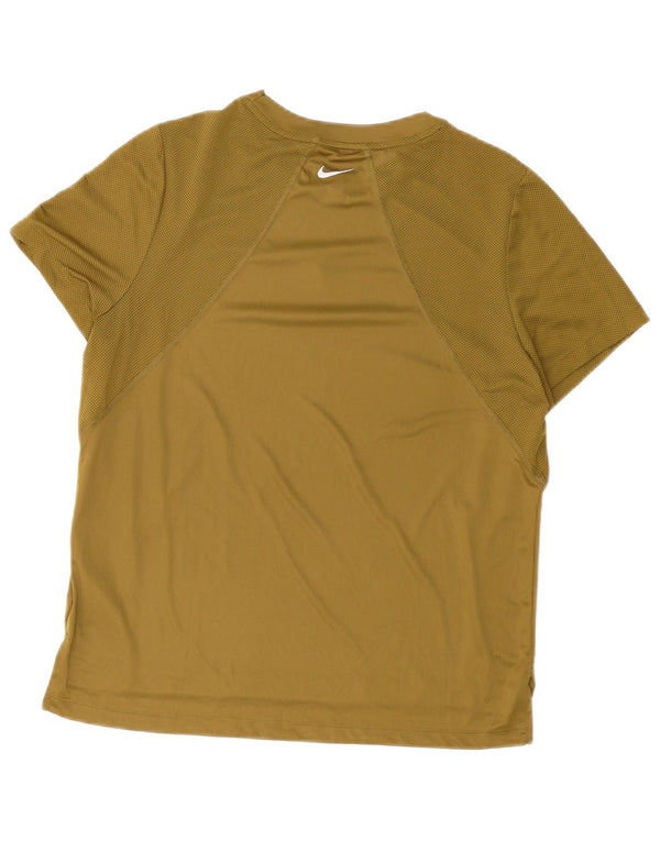 Nike Herren Dri Fit Graphic T-Shirt Top Large Khaki Polyester