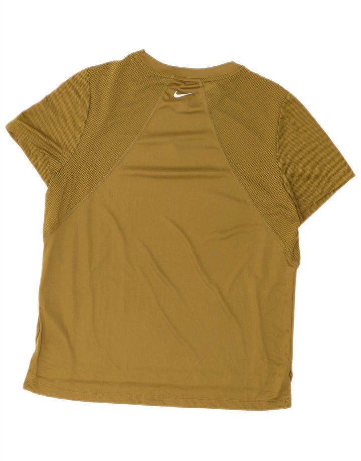 Nike Herren Dri Fit Graphic T-Shirt Top Large Khaki Polyester