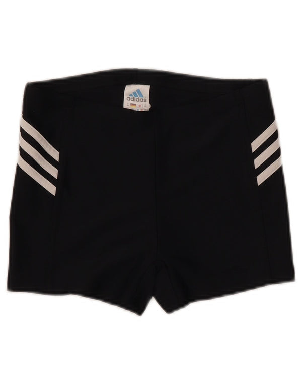ADIDAS Damen Sportshorts UK 12 Medium Schwarz Polyester