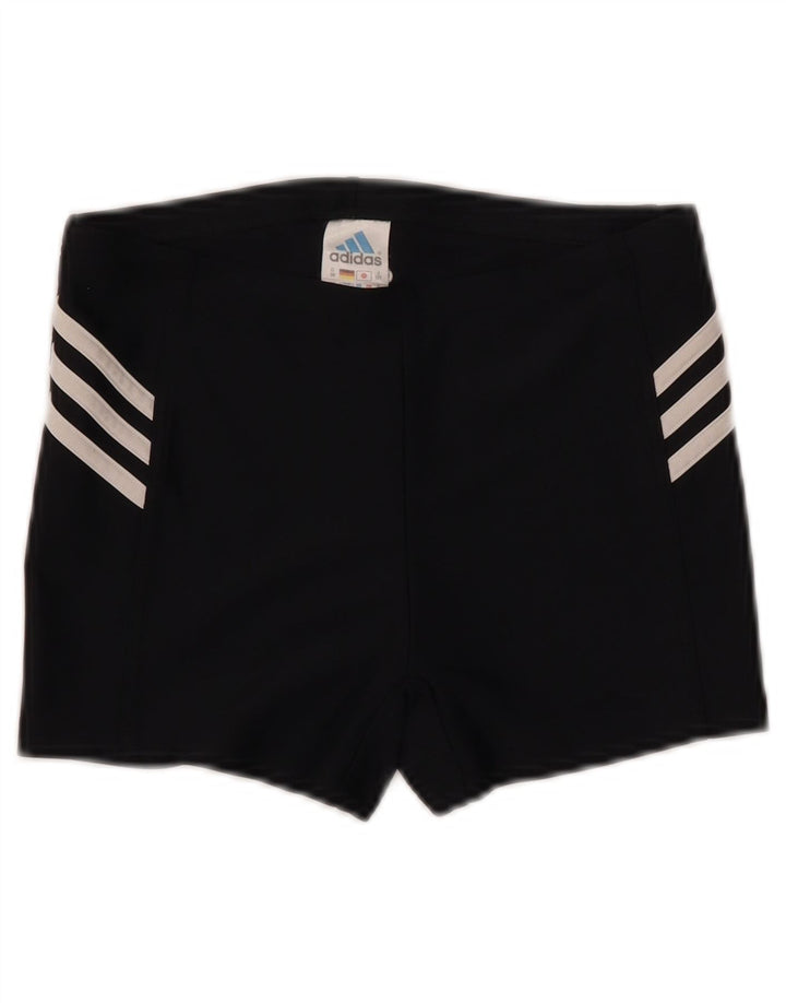 ADIDAS Damen Sportshorts UK 12 Medium Schwarz Polyester