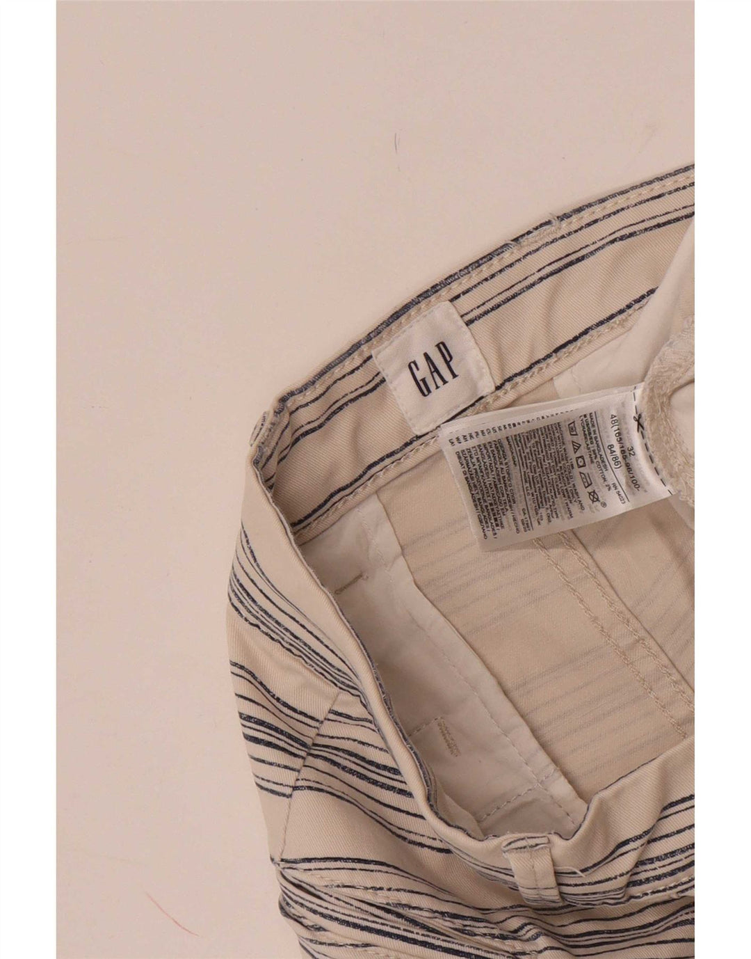 Gap Damen Chinoshorts W32 Große weiß gestreifte Baumwolle