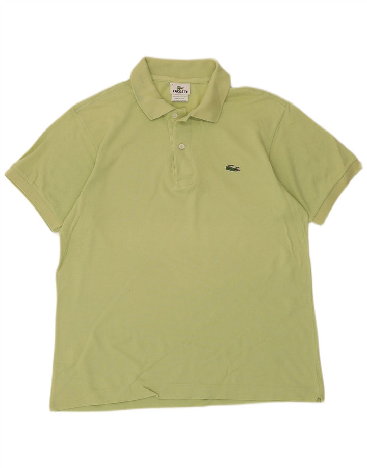 Lacoste Herren-Poloshirt, Größe 4, mittelgrüne Baumwolle