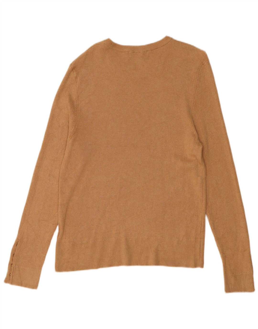 MARKS & SPENCER Damen Pullover mit U-Boot-Ausschnitt UK 18 XL Beige Viskose