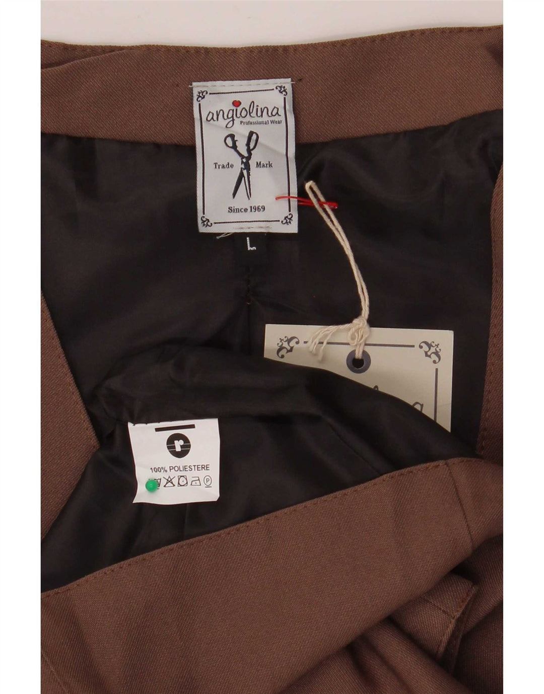 Vintage Herrenweste, groß, braun, Polyester