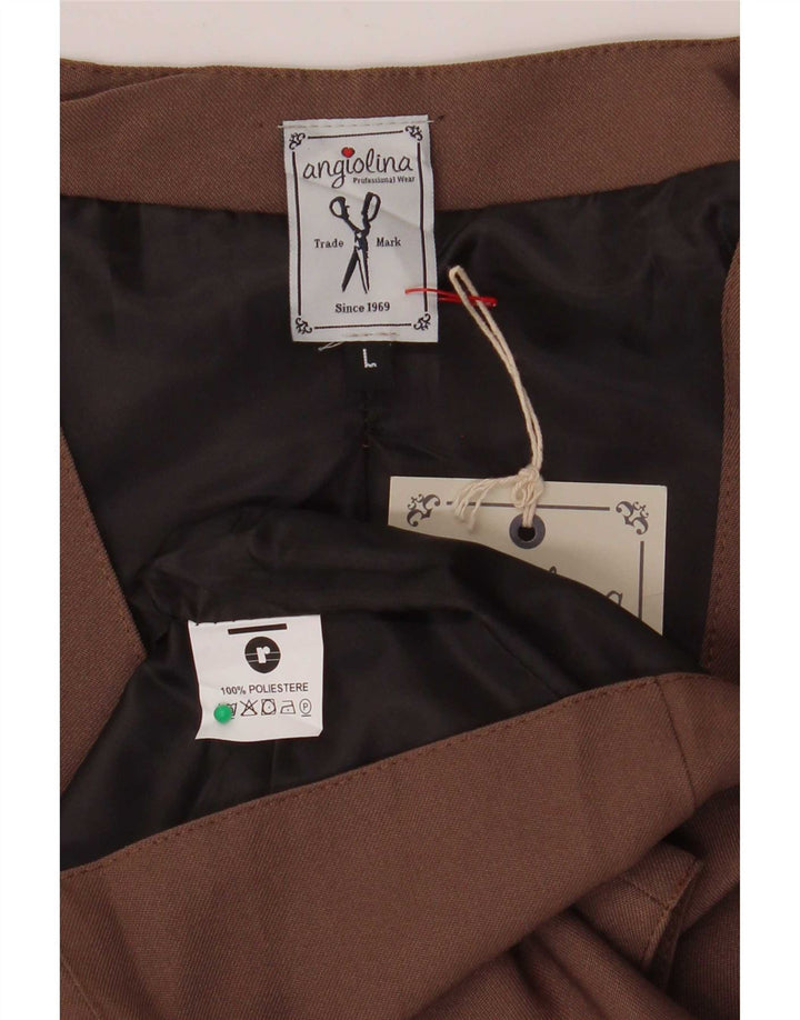 Vintage Herrenweste, groß, braun, Polyester