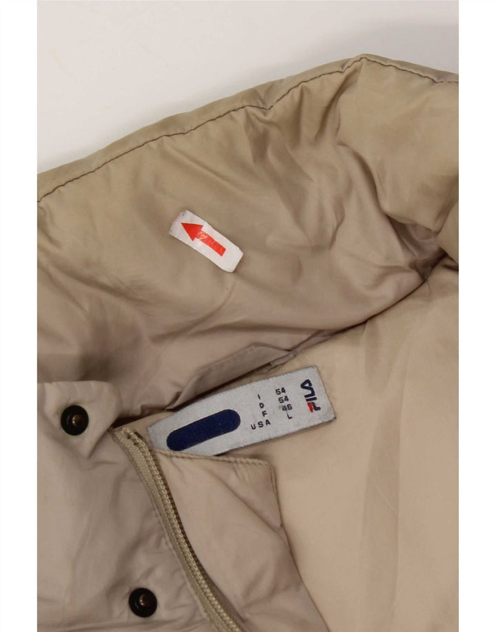 Fila Herren-Jacke mit Kapuze, gepolstert, Größe 54, 2XL, graues Nylon