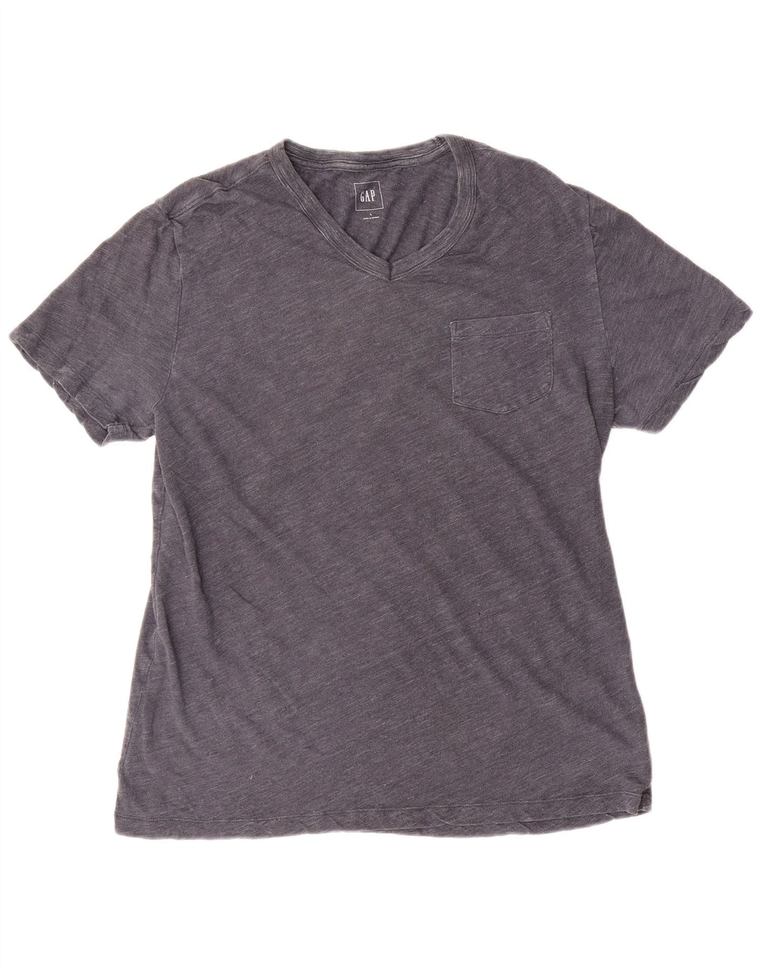Gap Herren-T-Shirt-Oberteil, groß, grau gesprenkelte Baumwolle