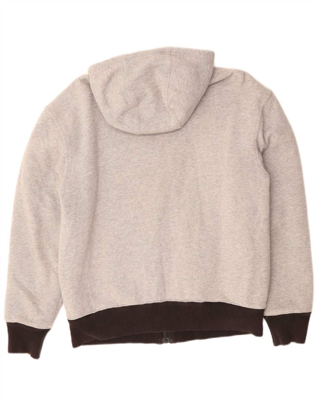TIMBERLAND Herren-Kapuzenpullover mit Reißverschluss, mittelgraue Blockfarben-Baumwolle