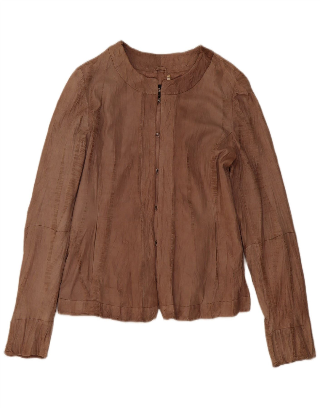 Liu Jo Damen Lederjacke IT 46 Großes braunes Leder