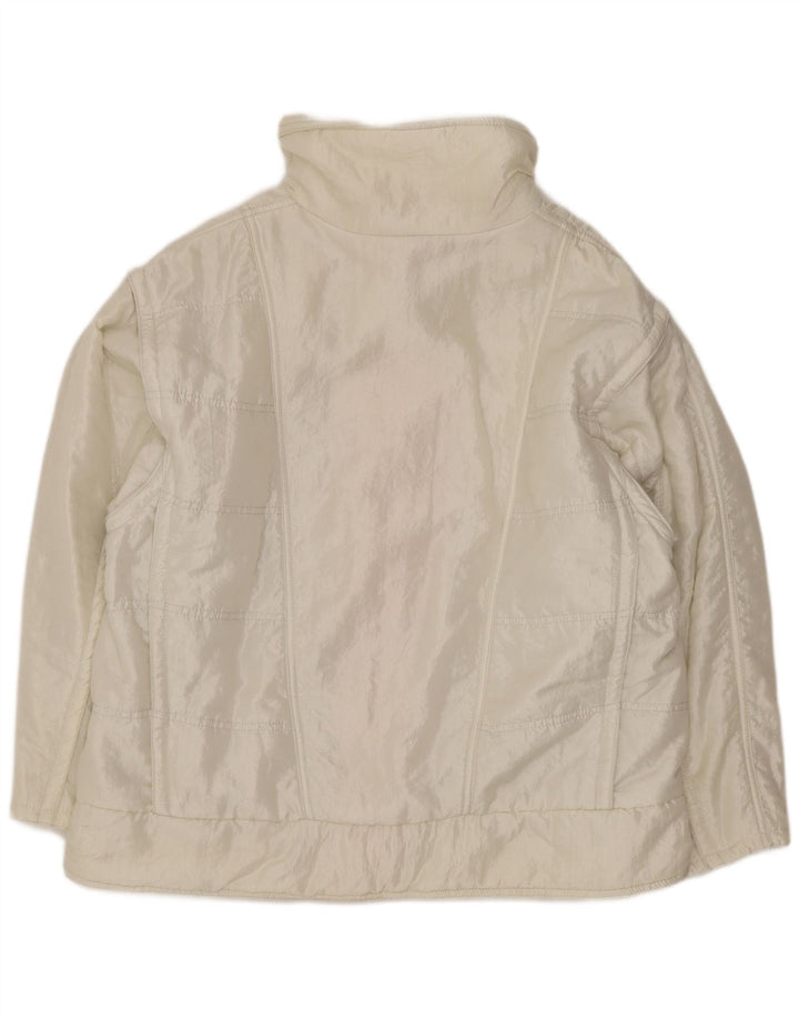 Ellesse Womens Loose Fit Wattierte Jacke IT 48 XL Weiß Nylon Retro