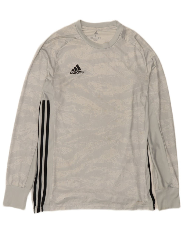 Adidas Herren Climalite Top Langarm Small Grau Camouflage Polyester