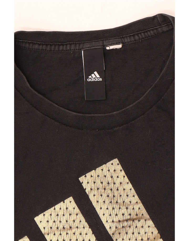 Adidas Herren Graphic T-Shirt Top Medium Schwarz