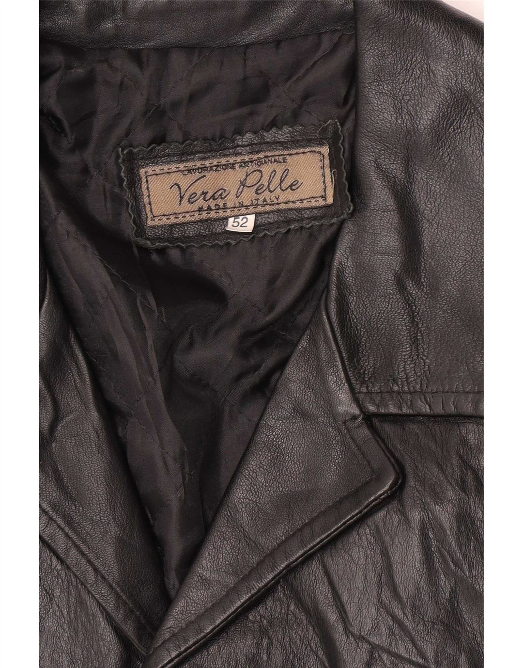 Vintage Herren Lederjacke UK 38 Medium Black Classic