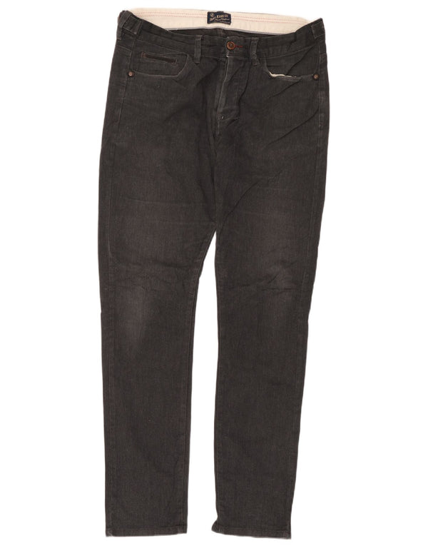Zara Herren Slim Jeans EU 44 Large W34 L33 Schwarze Baumwolle