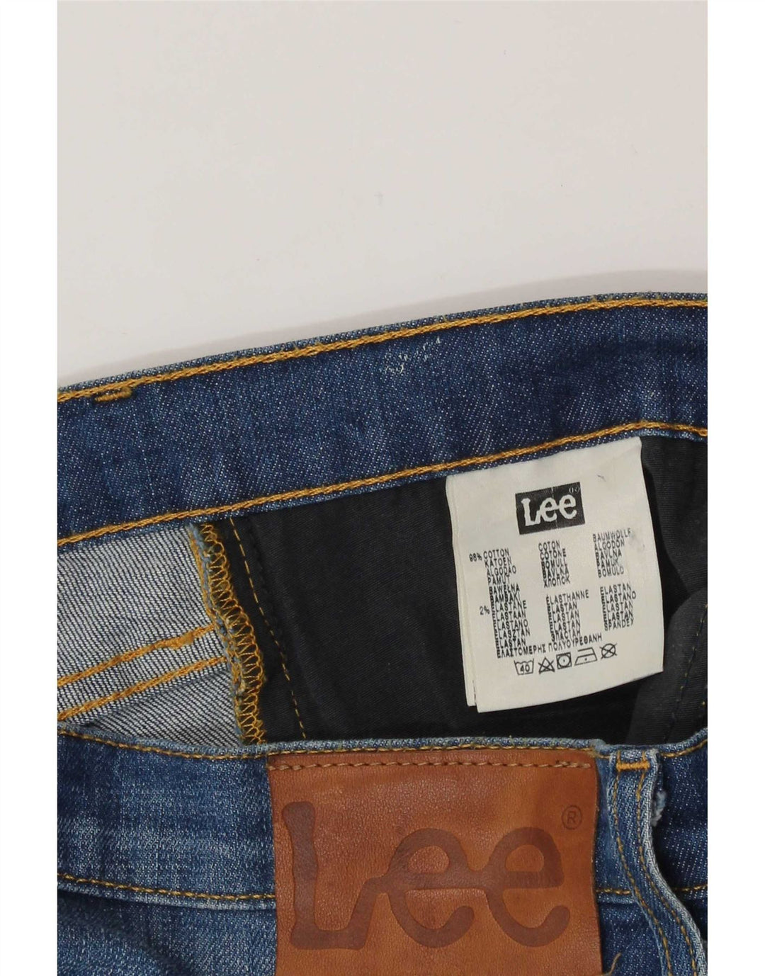 Lee Herren Daren Straight Jeans W32 L31 Blaue Baumwolle