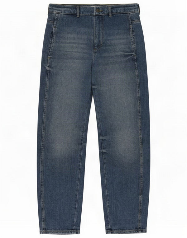 Zara Damen Baggy High Waist Jeans EU 32 2XS W22 L30 Blau