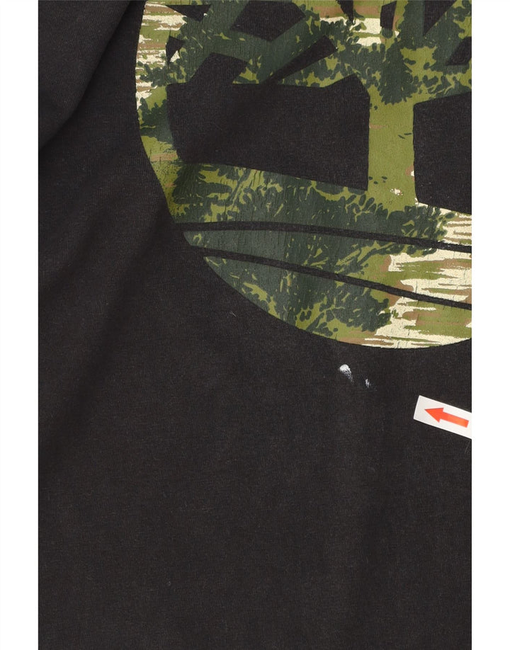 Timberland Herren-T-Shirt mit normaler Passform, Grafik, Größe S, Schwarz, Baumwolle