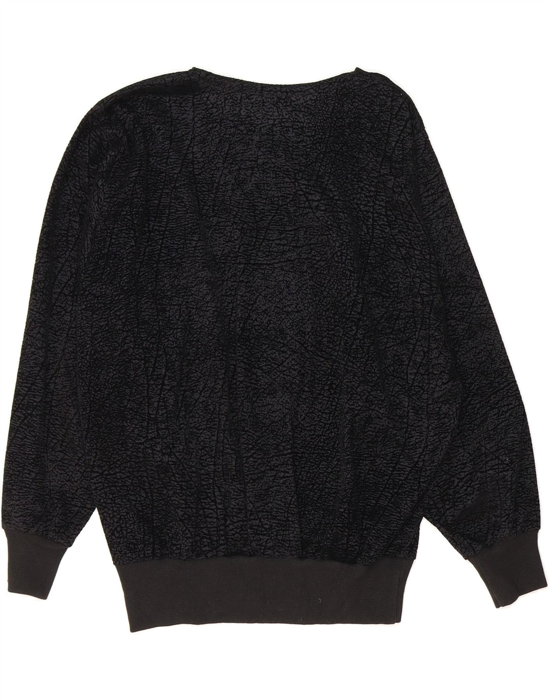 VINTAGE Womens Sweatshirt Jumper UK 14 Medium Black Polyester Vintage Vintage and Second-Hand Vintage from Messina Hembry 