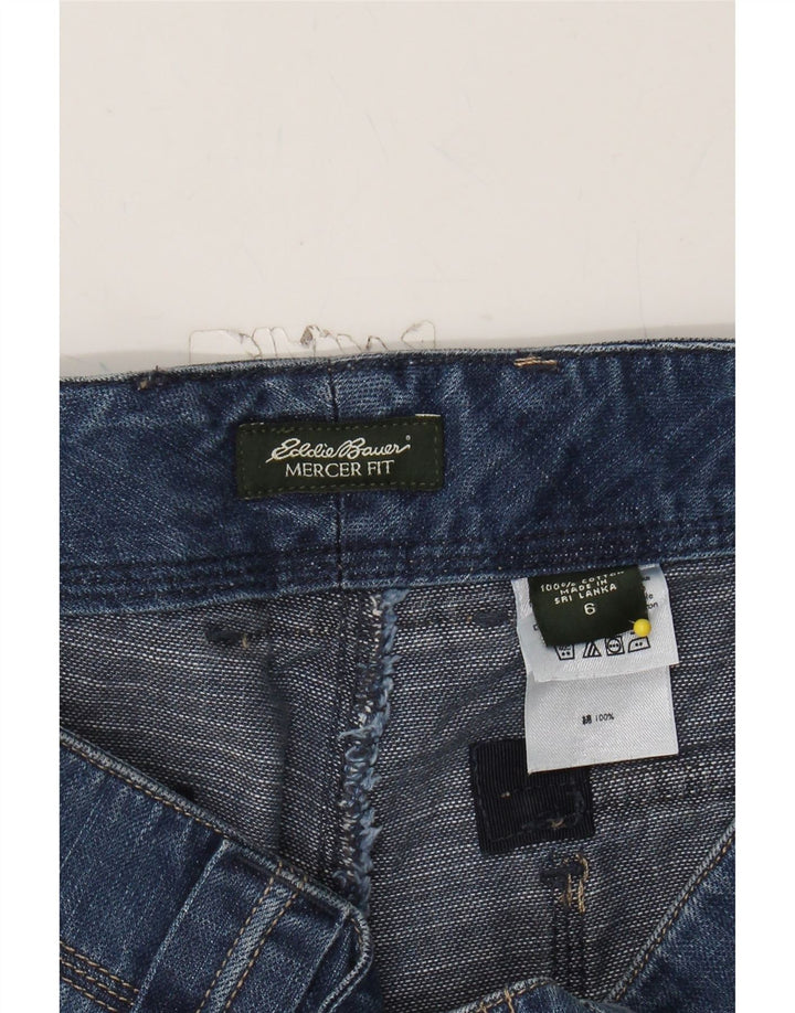 EDDIE BAUER Womens Mercer Fit Cargo Denim Shorts US 6 Medium W30  Blue Vintage Eddie Bauer and Second-Hand Eddie Bauer from Messina Hembry 