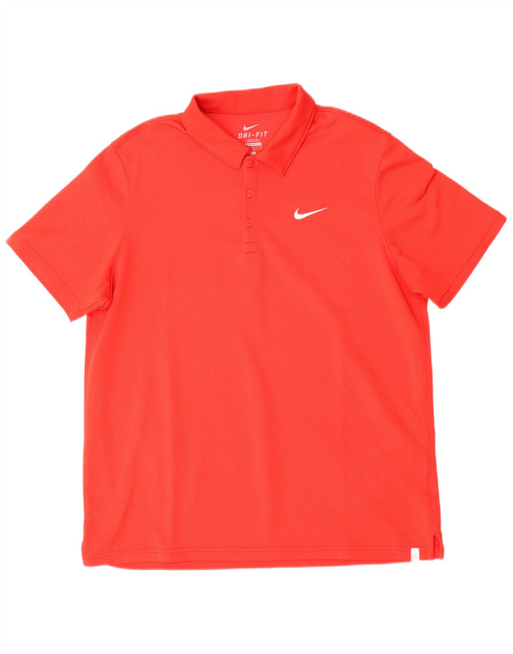 Nike Herren Dri Fit Poloshirt, Größe L, Rot
