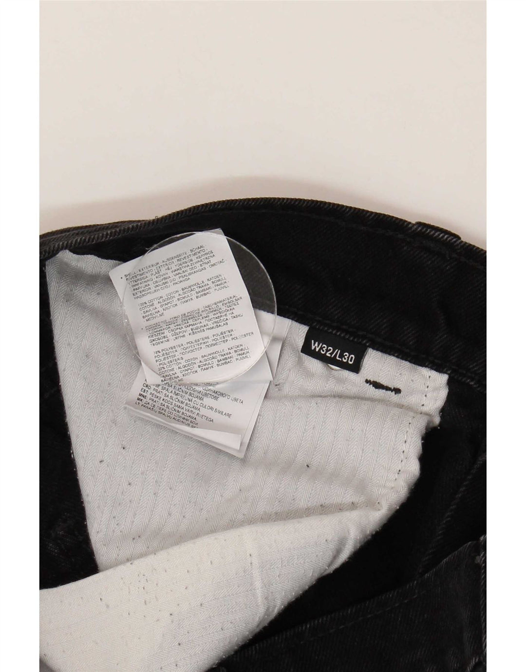 Dickies Herren Straight Jeans W32 L30 Schwarze Baumwolle