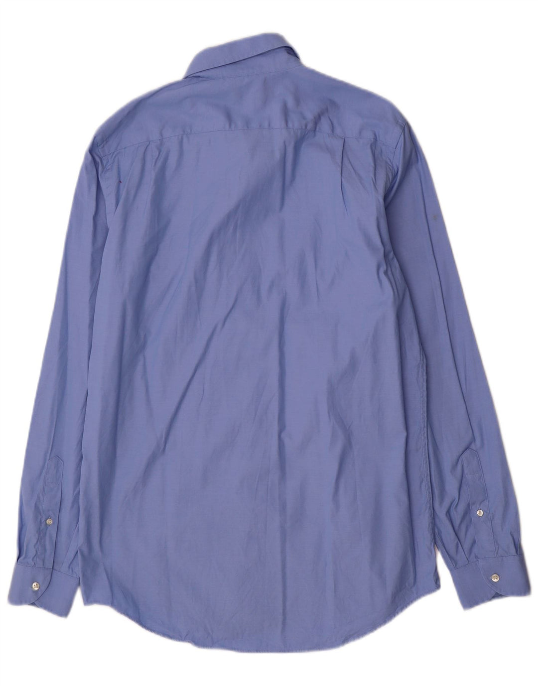 Lacoste Herren-Hemd mit normaler Passform, Größe 40, 15 1/2, mittelblaue Baumwolle