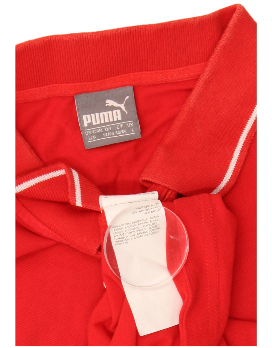 PUMA Herren Poloshirt Große rote Baumwolle