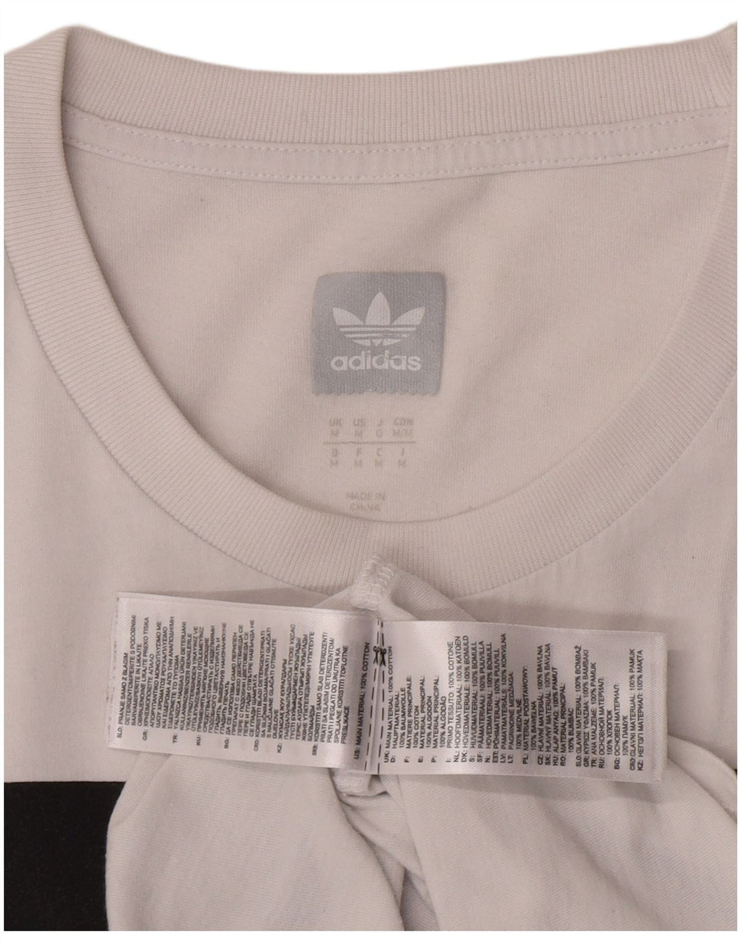 Adidas Herren Grafik-T-Shirt-Oberteil aus mittelweißer Baumwolle