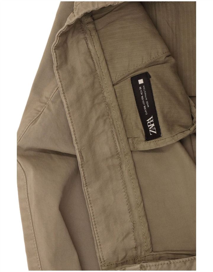 ZARA Herren Tapered Chinohose 2XL W36 L31 Beige Baumwolle
