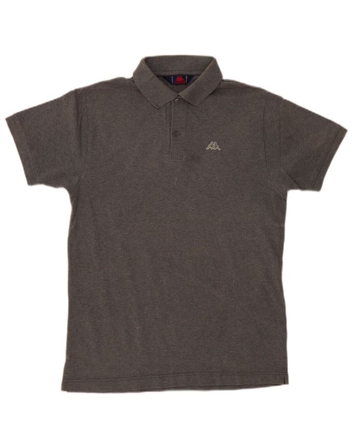 Kappa Herren-Poloshirt aus mittelgrauer Baumwolle