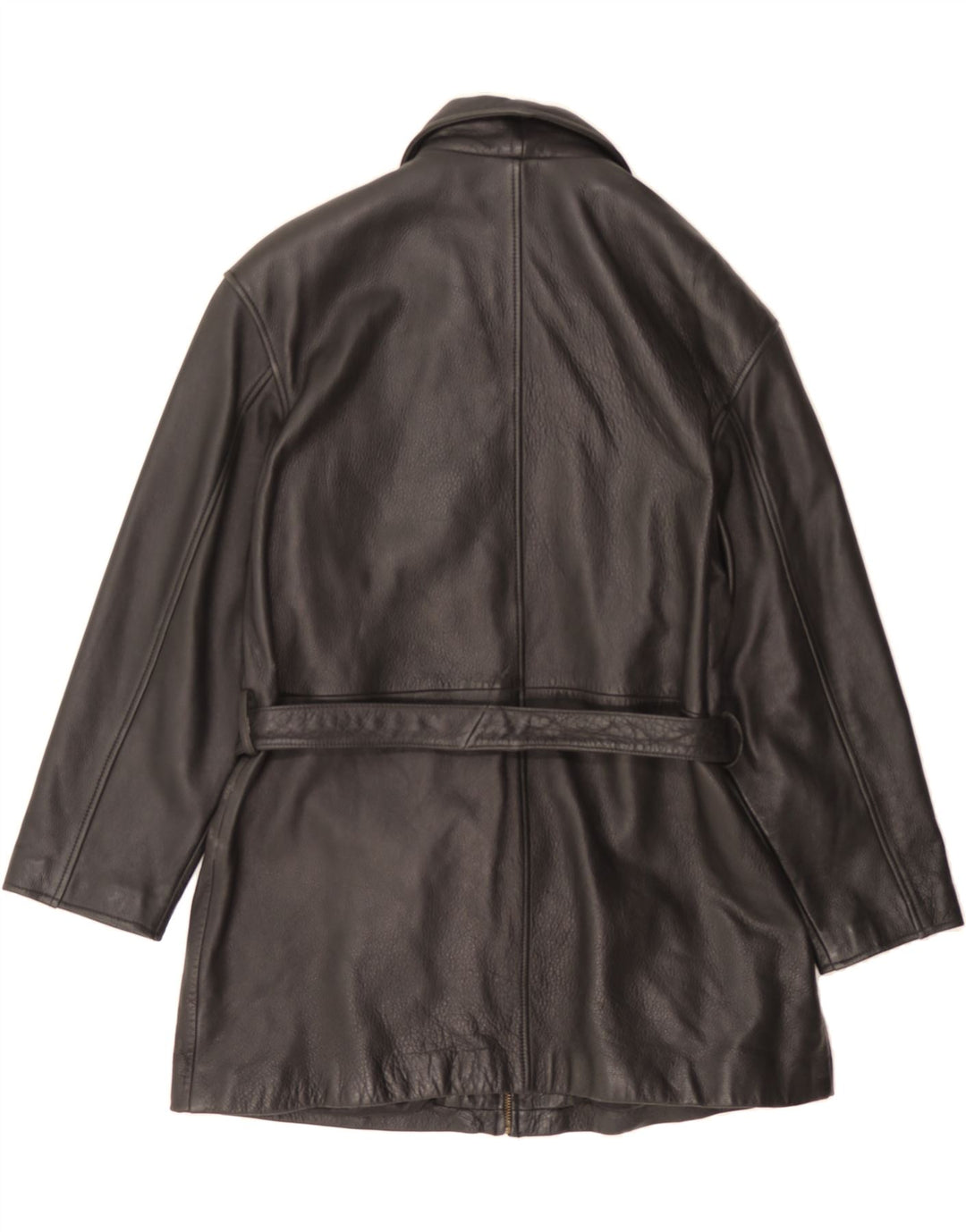 WILSONS Womens Leather Coat UK 16 Large Black Leather Vintage Wilsons and Second-Hand Wilsons from Messina Hembry 