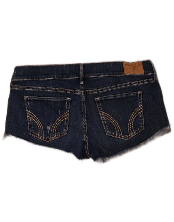 Hollister Damen-Jeansshorts im Distressed-Look mit niedriger Taille, W29, mittleres Marineblau