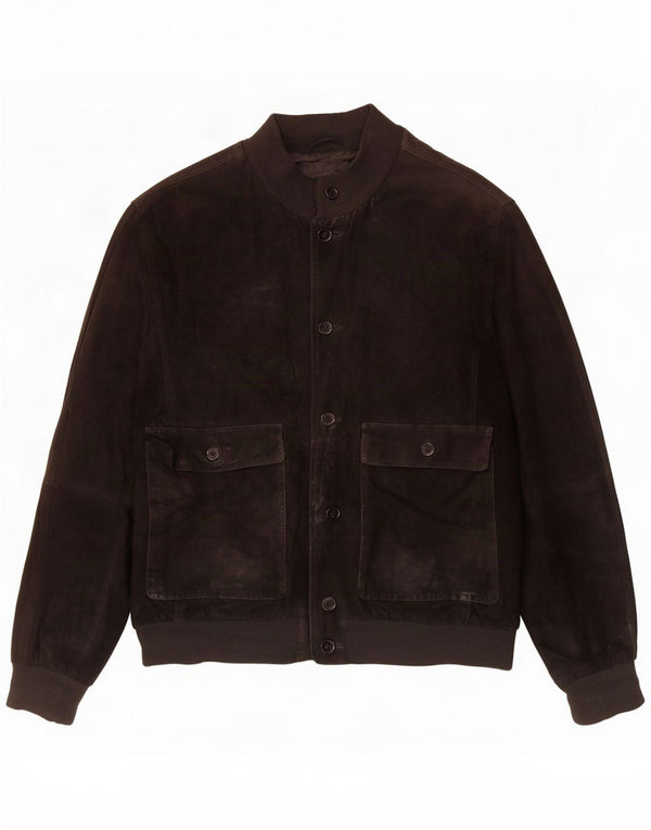 Gimo's Herren Wildlederjacke UK 44 XL Schwarzes Leder