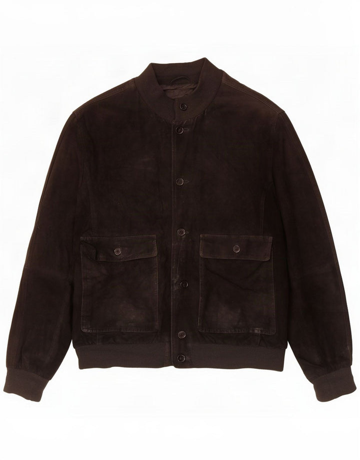 Gimo's Herren Wildlederjacke UK 44 XL Schwarzes Leder
