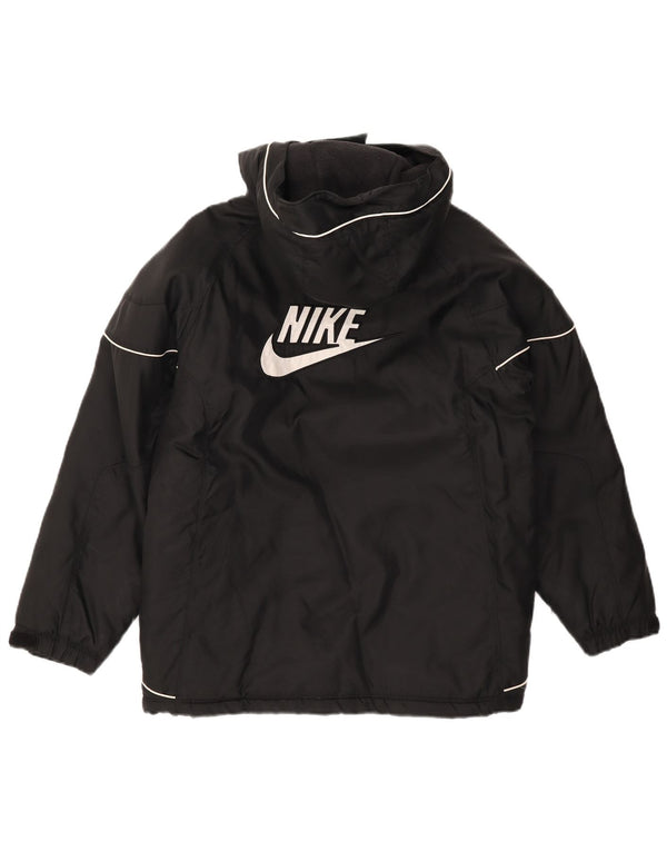 Nike Boys Hooded Graphic Windbreaker Coat 12-13 Jahre Large Black Polyester
