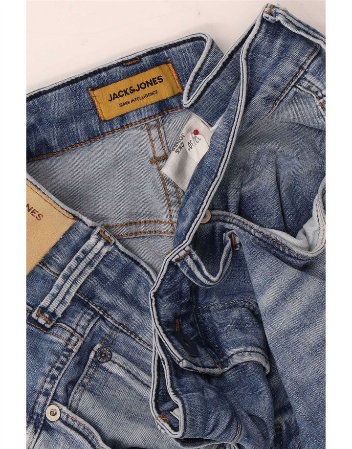 Jack & Jones Herren GLENN Slim Jeans W32 L30 Blaue Baumwolle