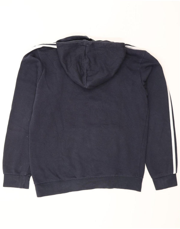 Adidas Herren Grafik-Hoodie-Pullover aus Baumwolle in mittlerem Marineblau