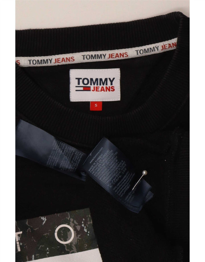 Tommy Hilfiger Herren-Sweatshirt mit Grafik, Größe S, Schwarz, Farbblock