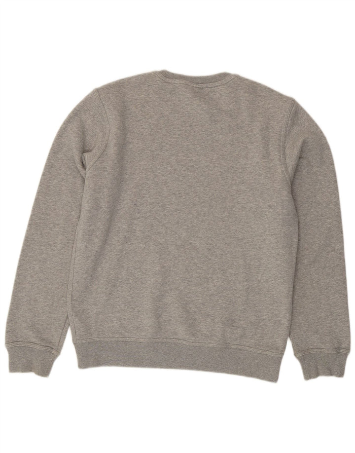 Nike Herren-Sweatshirt-Pullover aus mittelgrau gefleckter Baumwolle