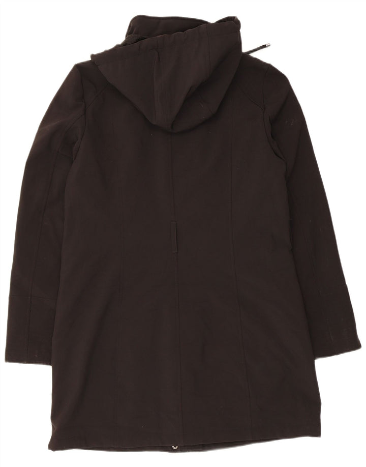 Dkny Damen-Parka mit Kapuze, UK 12, Mittelschwarz, Polyester