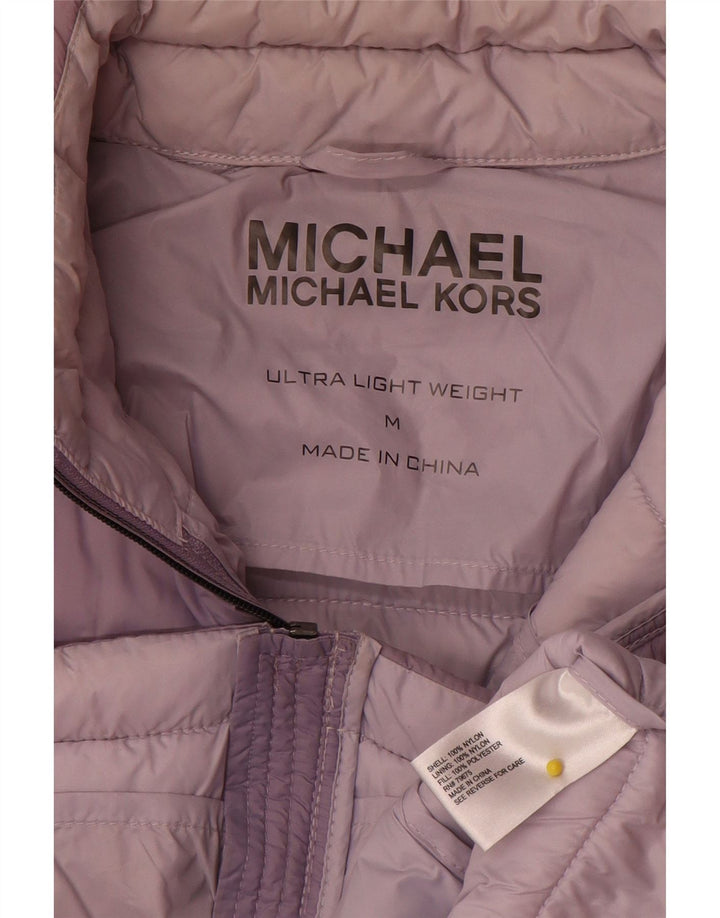 Michael Kors Damen Wattierte Jacke UK 14 Medium Purple Nylon