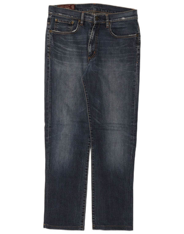 MARLBORO CLASSICS Herren Straight Jeans W33 L29 Marineblaue Baumwolle