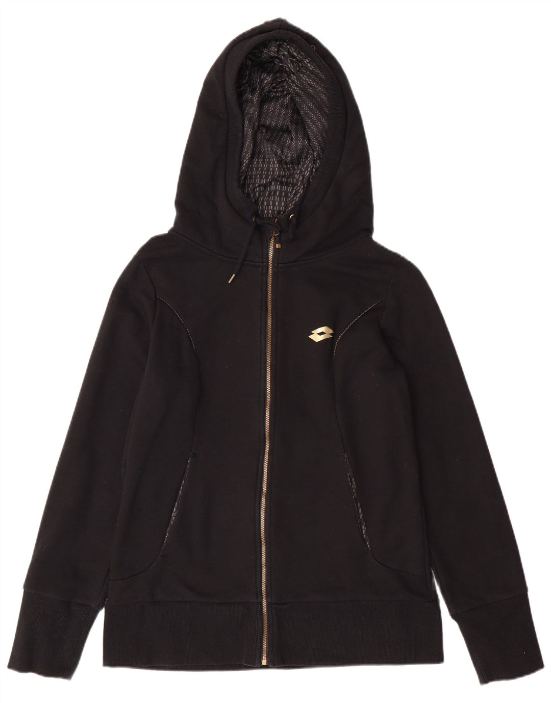 Lotto Damen-Kapuzenpullover mit Reißverschluss, Gr. 40, Größe L, Schwarz